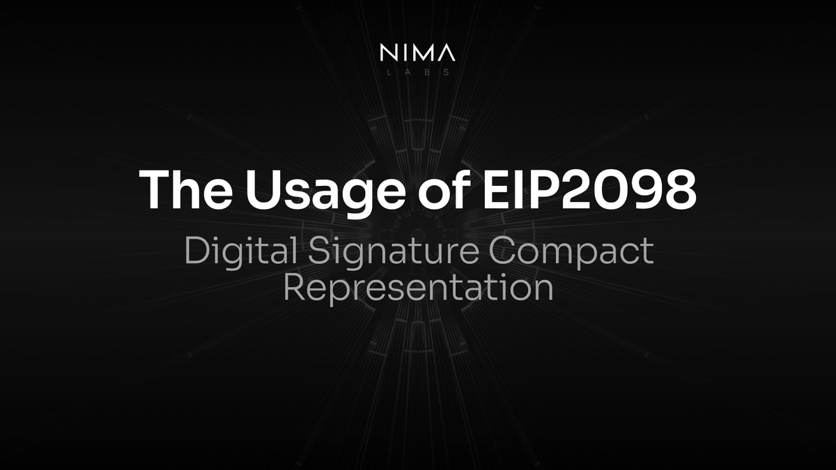 Most teams say they care about gas efficiency, but very few can explain it at the bit level.

Our engineer Marko wrote a clear breakdown of EIP-2098 and compact signatures, with real Solidity and TypeScript examples.

Read the full breakdown here👉 nimalabs.xyz/blog/the-usage…