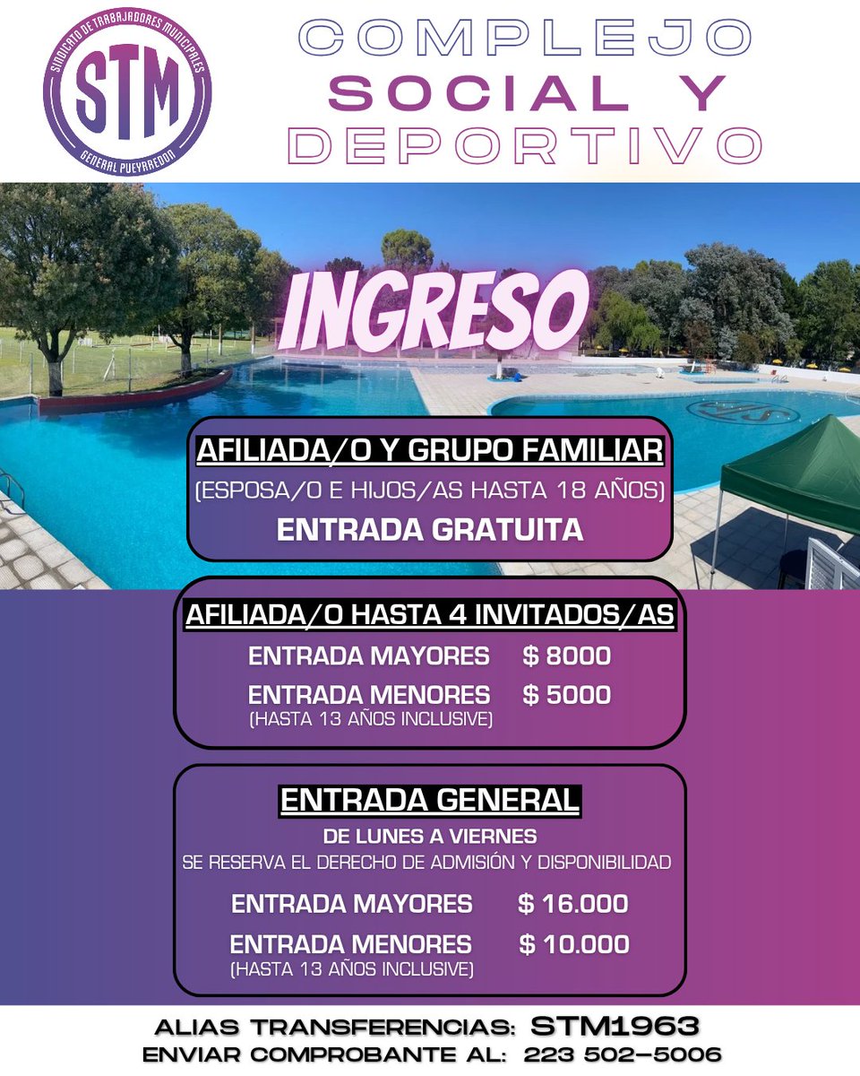El 24 y 31, el Complejo Social y Deportivo estará cerrado. El 25/12 y 1/1, estamos abiertos de 11 a 19 hs 🌞.

¡Los/as esperamos para disfrutar juntos esta temporada de verano! ☀️

#stmmardelplata 
#ComplejoSocialyDeportivo
#TemporadaVerano20252026 #SomosTrabajadoresMunicipales