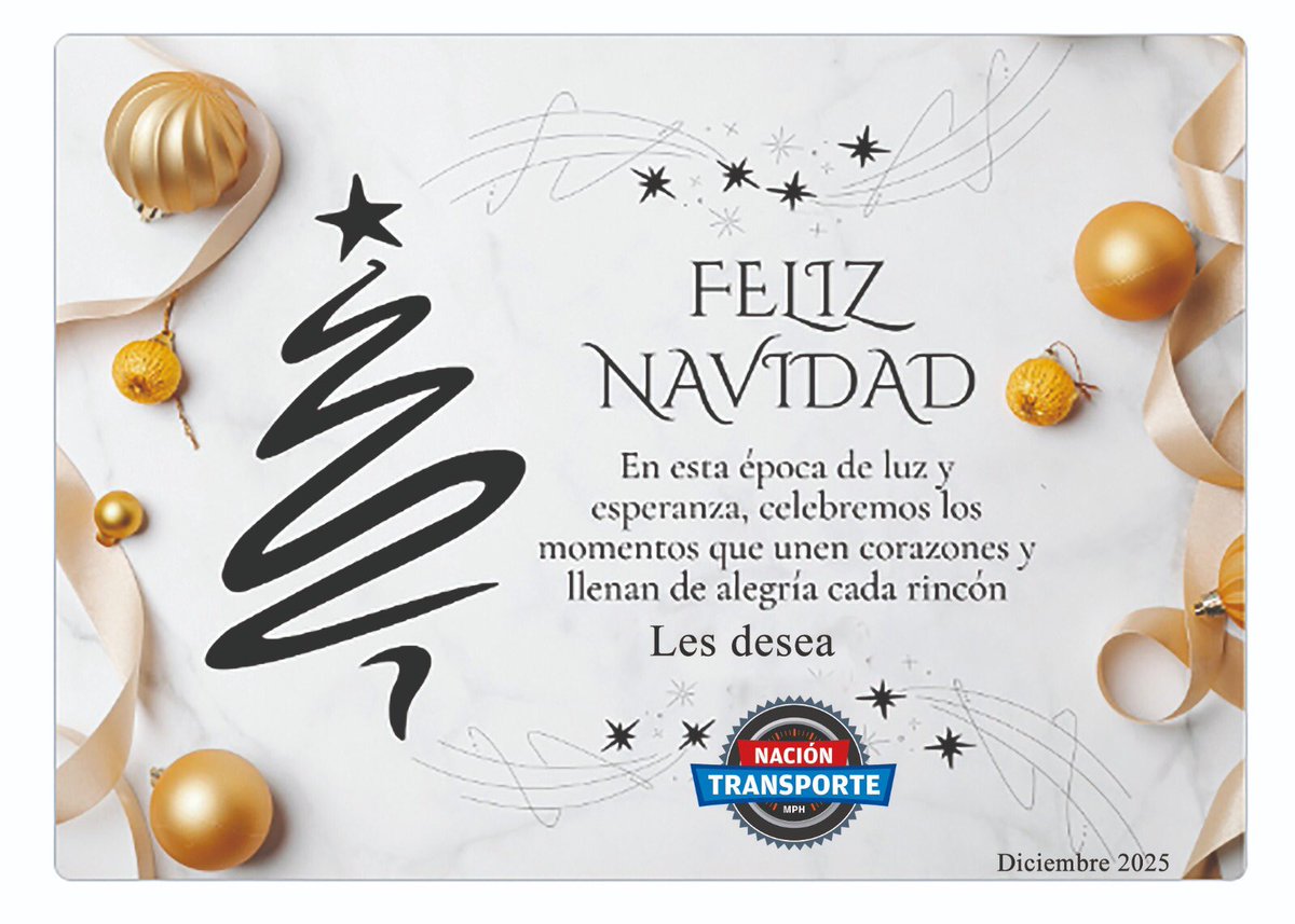 NacionTransporT's tweet photo. #FelizNavidad #nacióntransporte @NacionTransporT https://t.co/gCI7QWqrY7
