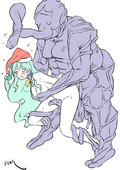 早苗🌱さんサンタクロース🎅
梱包していたプレゼント🪱🐙がいきなり解かれ、背後からアンアンされてしまう・・・💕 