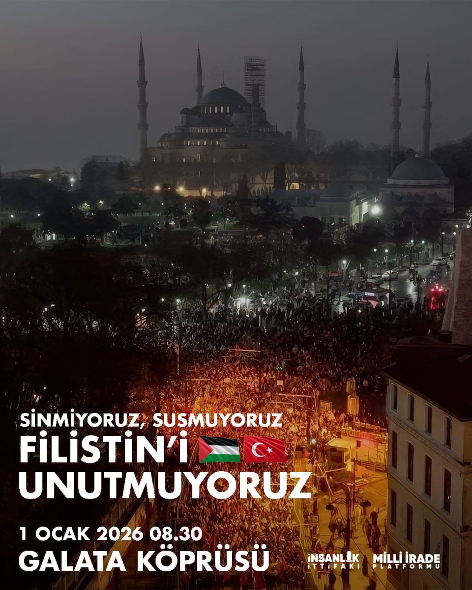 Kalabalıklar geçer; duruş kalır 

#1ocaktagalatada
📍 Galata Köprüsü
🗓 1 Ocak 2026
⏰ 08.30