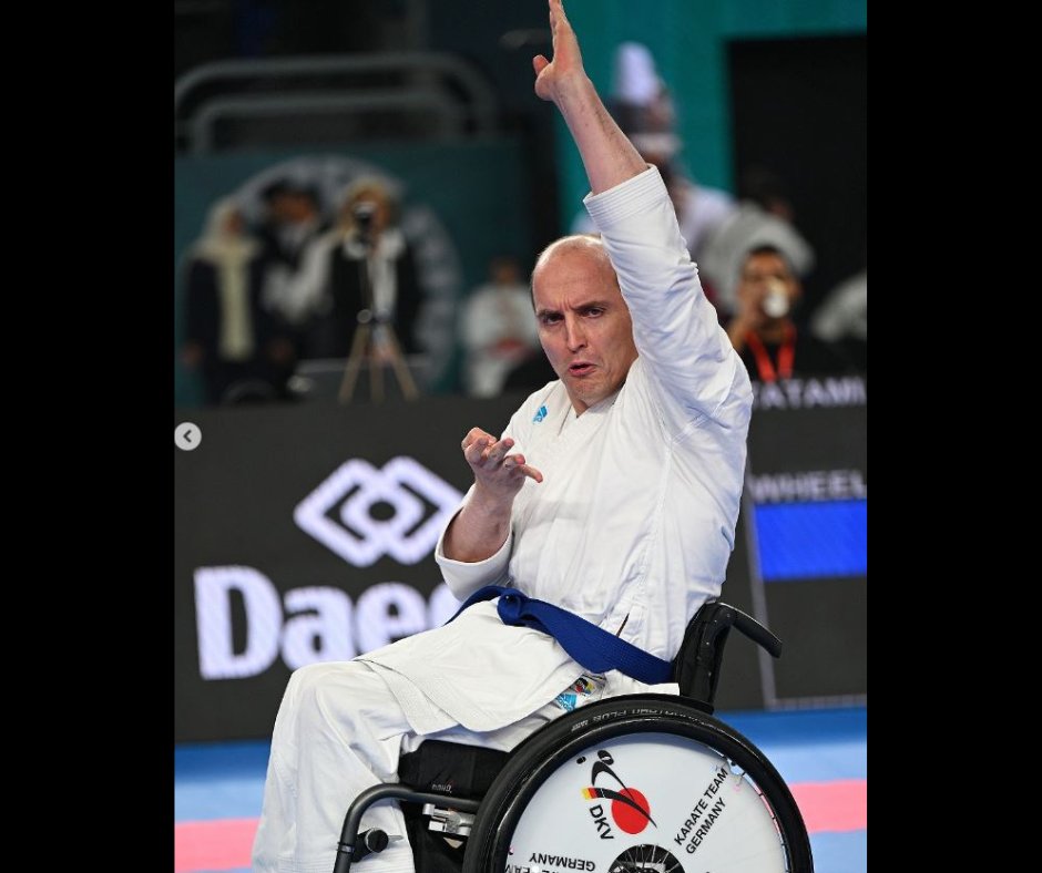 SPINALpedia's tweet photo. Sven Baum, a paraplegic from Germany who is on the para-karate national team. Follow him:
https://t.co/uCbeDTV8xU
#parakarate #karate #paraplegic https://t.co/1zLTpYL6NR