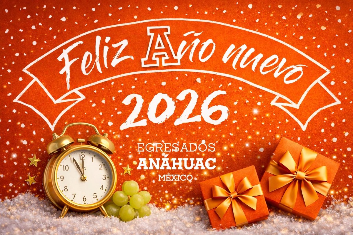 ¡Feliz #AñoNuevo 2026, egresados Anáhuac! ✨

Que este año venga cargado de nuevos comienzos y grandes momentos. 🧡