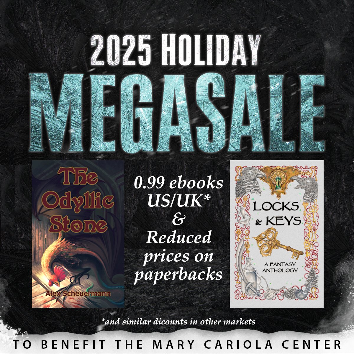 Both The Odyllic Stone and Locks &amp; Keys are a part of the 2025 Holiday Megasale. I've even reduced the price on paperback copies! Grab them now for a good cause.