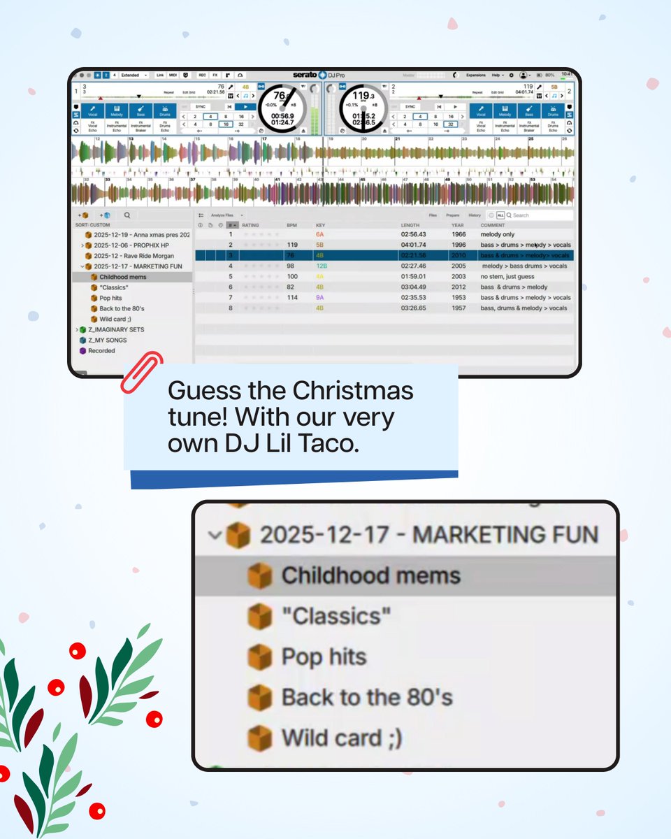 Our marketing team's virtual holiday party was a blast! 🎄 We had trivia, guessed Christmas tunes spun by our in-house DJ Lil Taco, and shared lots of laughs. Happy holidays from our team to yours.