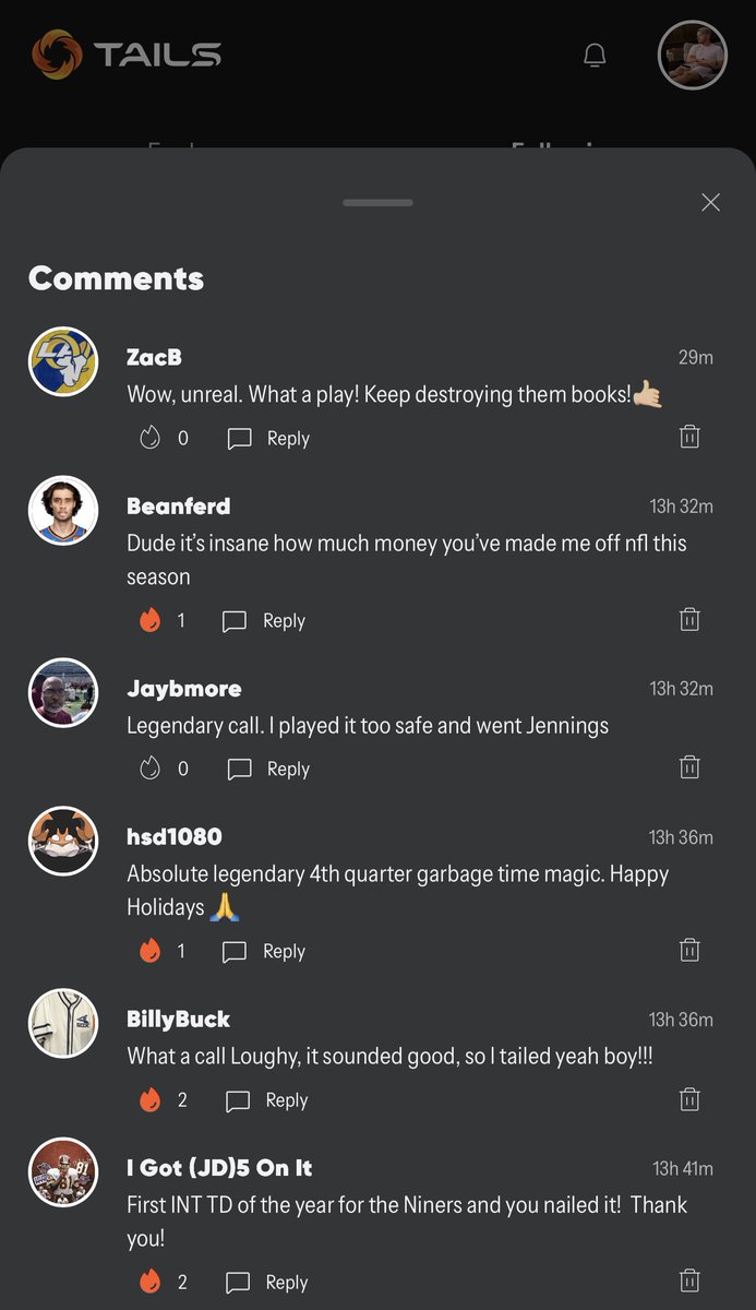 This is why betting is fun. I don't even know these people but I love em.

I post all of my bets free because I want a community to sweat and celebrate with when we have nights like last night. 

And I've never been more confident that TAILS is where you need to be for that