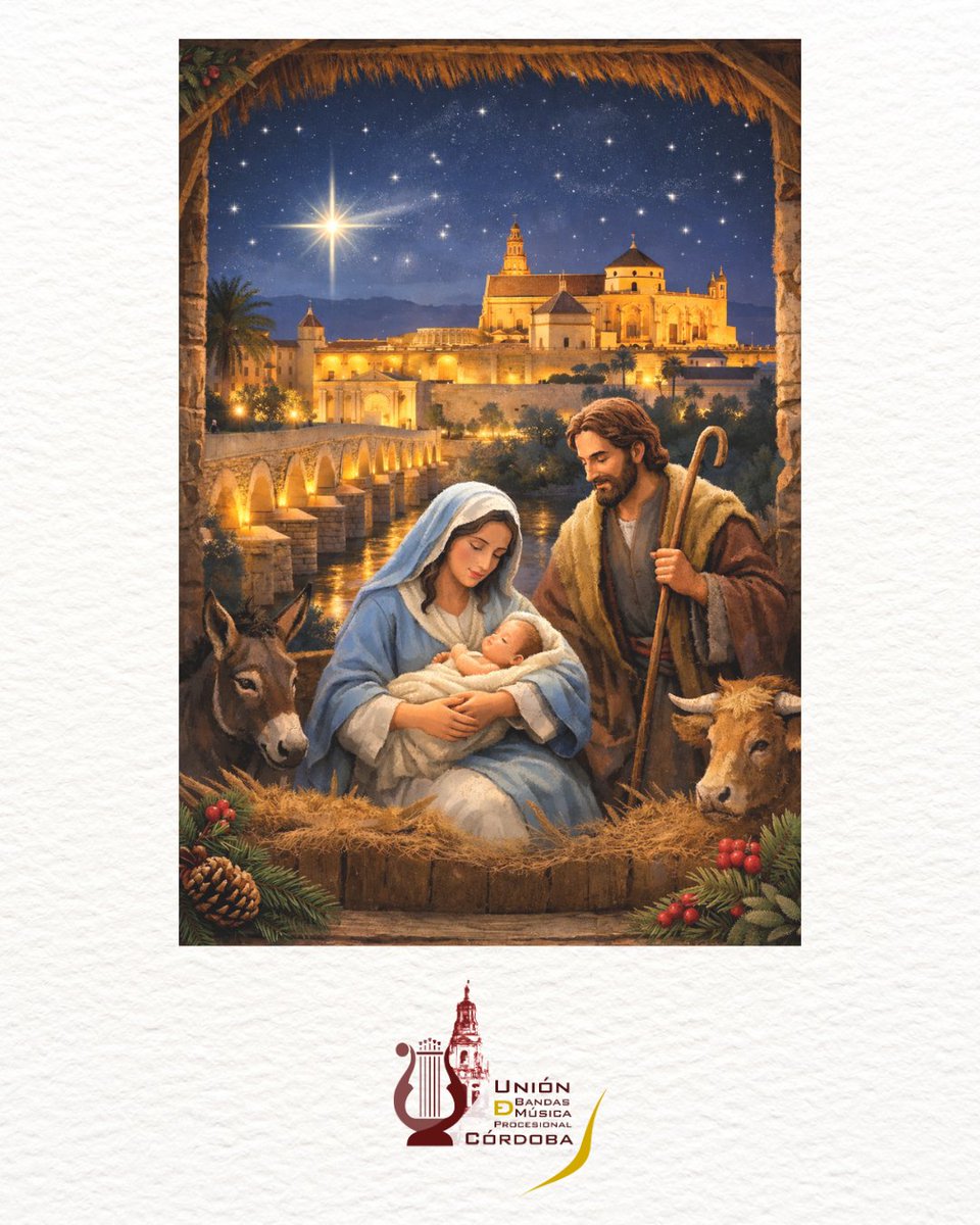 🎶 En estos días la música es tradición, encuentro y oración. Con el Nacimiento de Jesús renovemos nuestra fe, esperanza y compromiso de seguir caminando juntos al servicio de nuestra música.
Desde La Unión de Bandas de Música Procesional os deseamos una Feliz Navidad.