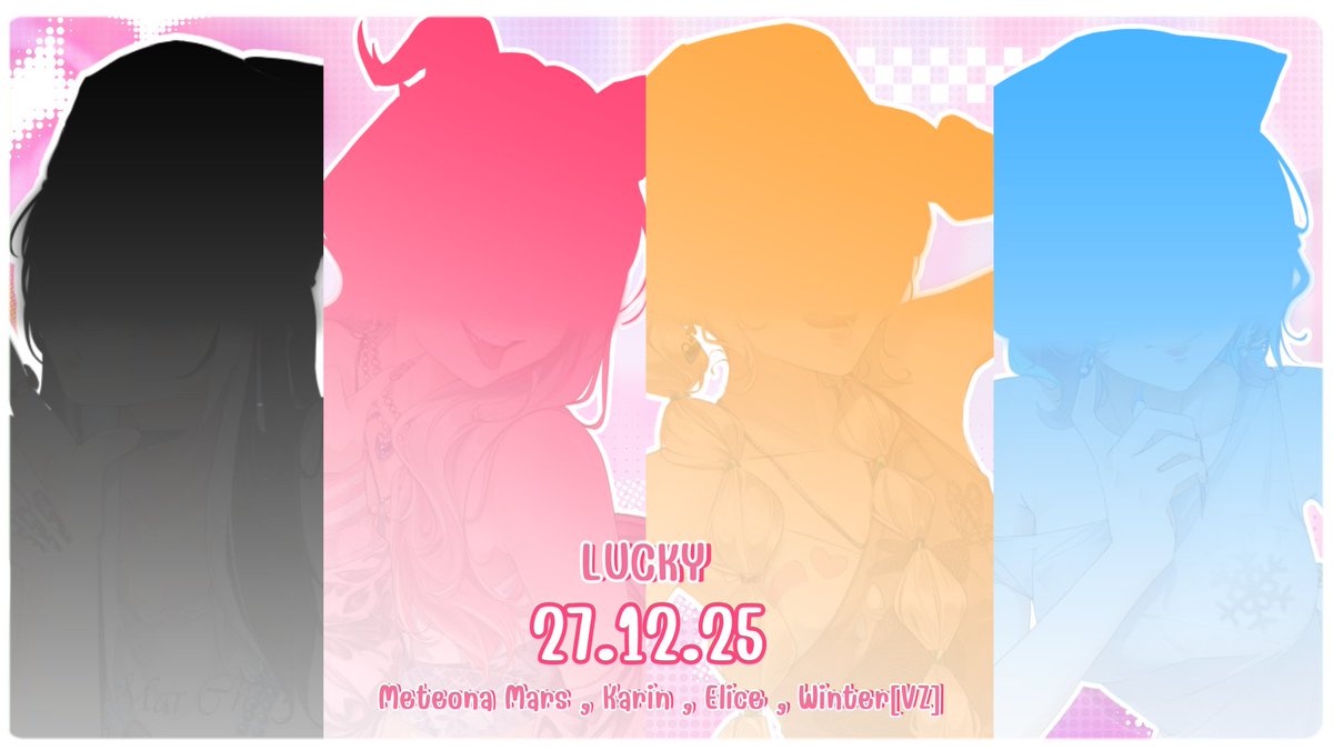เฉลยคำใบ้!! 🐉🦋❄️☄️ก็คือ Karin, Elice, Meteona Mars, WINT3R  ⌜VZ⌟ ค่า✨

วันที่ 27 ธันวาคมนี้!! เตรียมพบกับเพลง Lucky 🍀
จากพวกเราทั้ง 4 คน ที่ช่อง Karin Ch. 躑躅かりん ค่า✨

แล้วเจอกันนะคะ💋
<a href="/itseliceelicia/">Elice 🌸🦋 ⨳AGGC⨳</a> 
<a href="/mar_chan15/">Meteona Mars ☄️💎🔞 Re-Debut 25/12/2025</a> 
<a href="/wint3r_vz/">WINT3R ❄️ ⌜VZ⌟</a>