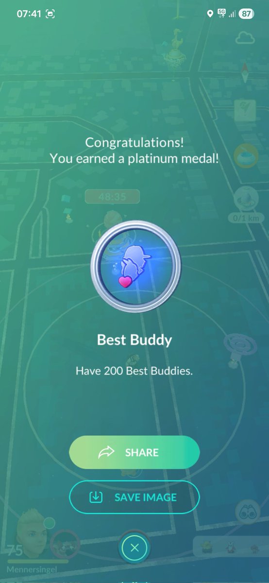 This was the toughest platinum medal in #PokémonGo, but I got it! Platinum medal #63 🥳
