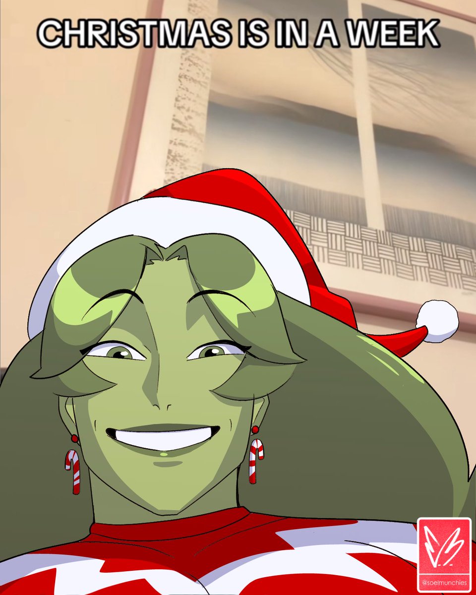 Soelmunchies's tweet image. Xmas with auntie 🎄💚❤️ #marvelfanart #shehulk #heroesforhire