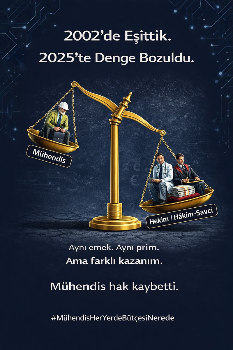 Sayın Cumhurbaşkanımız,
#SnCbaskanimMuhendis

Planladığınız Kamu yatırımlarını hayata geçiren Kamu Mühendislerinin mali ve özlük haklarının düzenlenmesi artık bir zorunluluktur.

<a href="/dbdevletbahceli/">Devlet Bahçeli</a>
<a href="/Akparti/">AK Parti</a>
<a href="/memetsimsek/">Mehmet Simsek</a>
<a href="/_cevdetyilmaz/">Cevdet Yılmaz</a>
<a href="/avabdullahguler/">Abdullah Güler</a>
<a href="/mustafaelitas/">Mustafa Elitaş</a>
<a href="/mehmedmus/">Dr. Mehmet Muş</a>