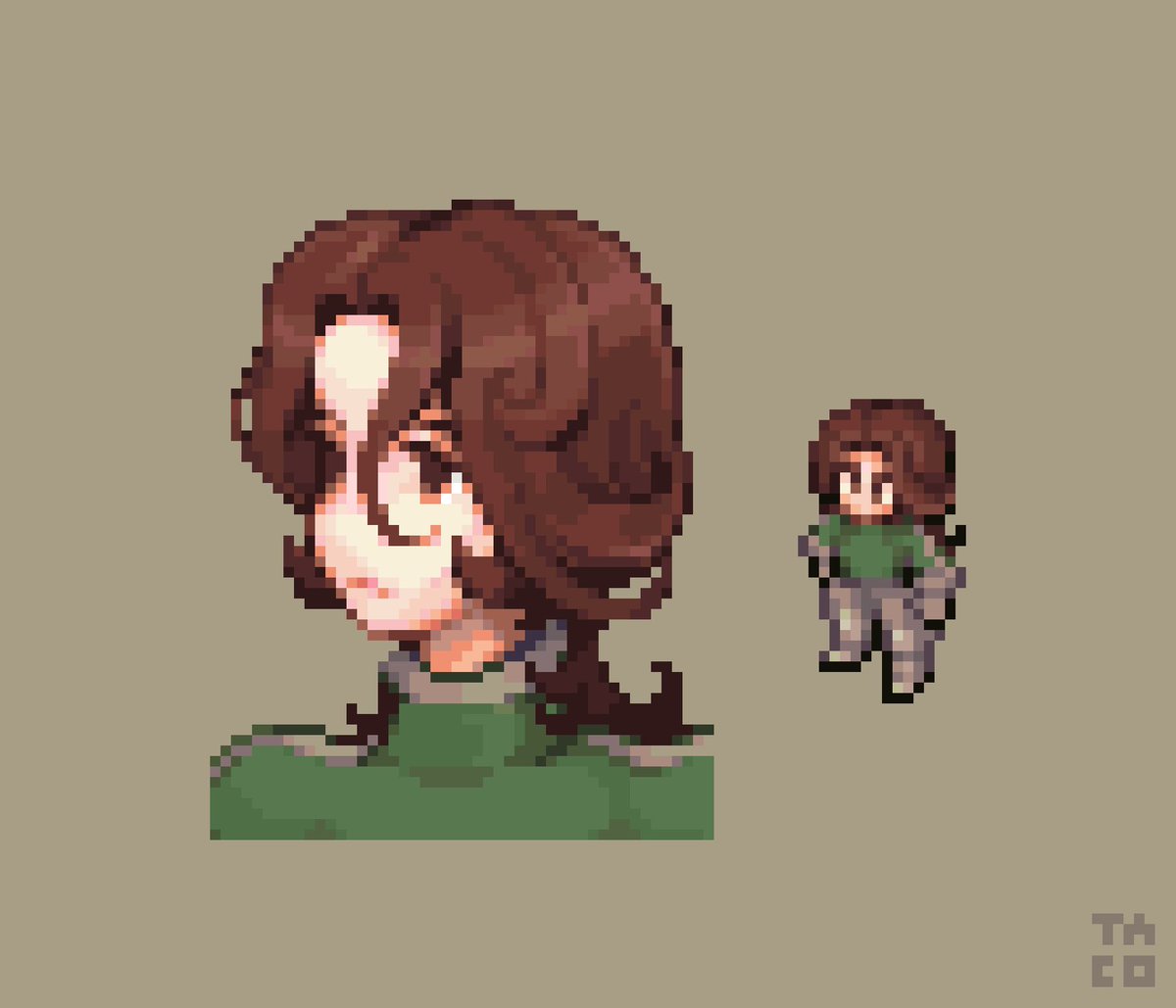 tacocrepe's tweet image. studied the Ivalice / FF Tactics art style today #pixelart