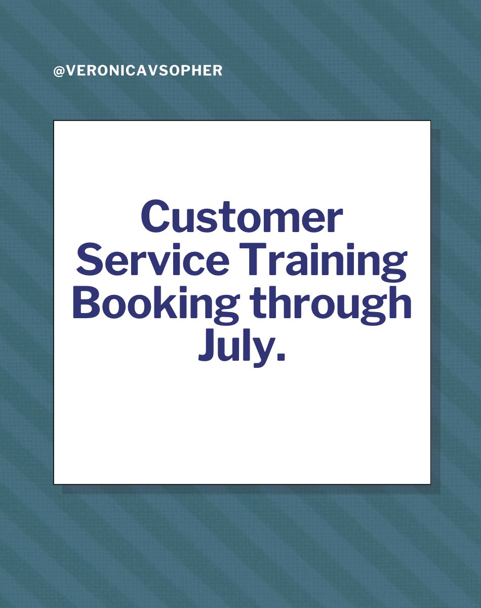 vsopher's tweet image. Customer Service Trainings are booking into July.

If improving trust + communication is on your 2026 list, now’s the time.
DM me.

#K12Leadership #CustomerServiceTraining #K12Comms #MasterYourMark
