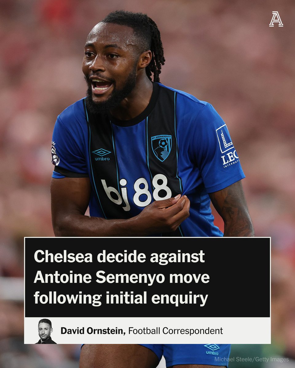 TheAthleticFC's tweet image. Chelsea have decided against pursuing a move for Antoine Semenyo after making an initial enquiry.

Chelsea admire Semenyo and made a late expression of interest to establish the conditions of a deal in January.

But they do not plan to take the situation further and have…