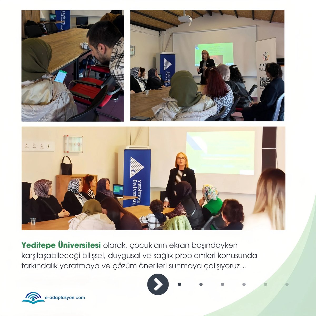 Yeditepe Üniversitesi olarak, Ataşehir Belediyesi desteğiyle yürüttüğümüz SETAP Projesi kapsamında düzenlenen Ebeveyn Farkındalık Seminerleri – IV oturumunda; Prof. Dr. Altan Kar’ın katkıları ve velilerimizin aktif katılımıyla verimli bir buluşma gerçekleştirdik.