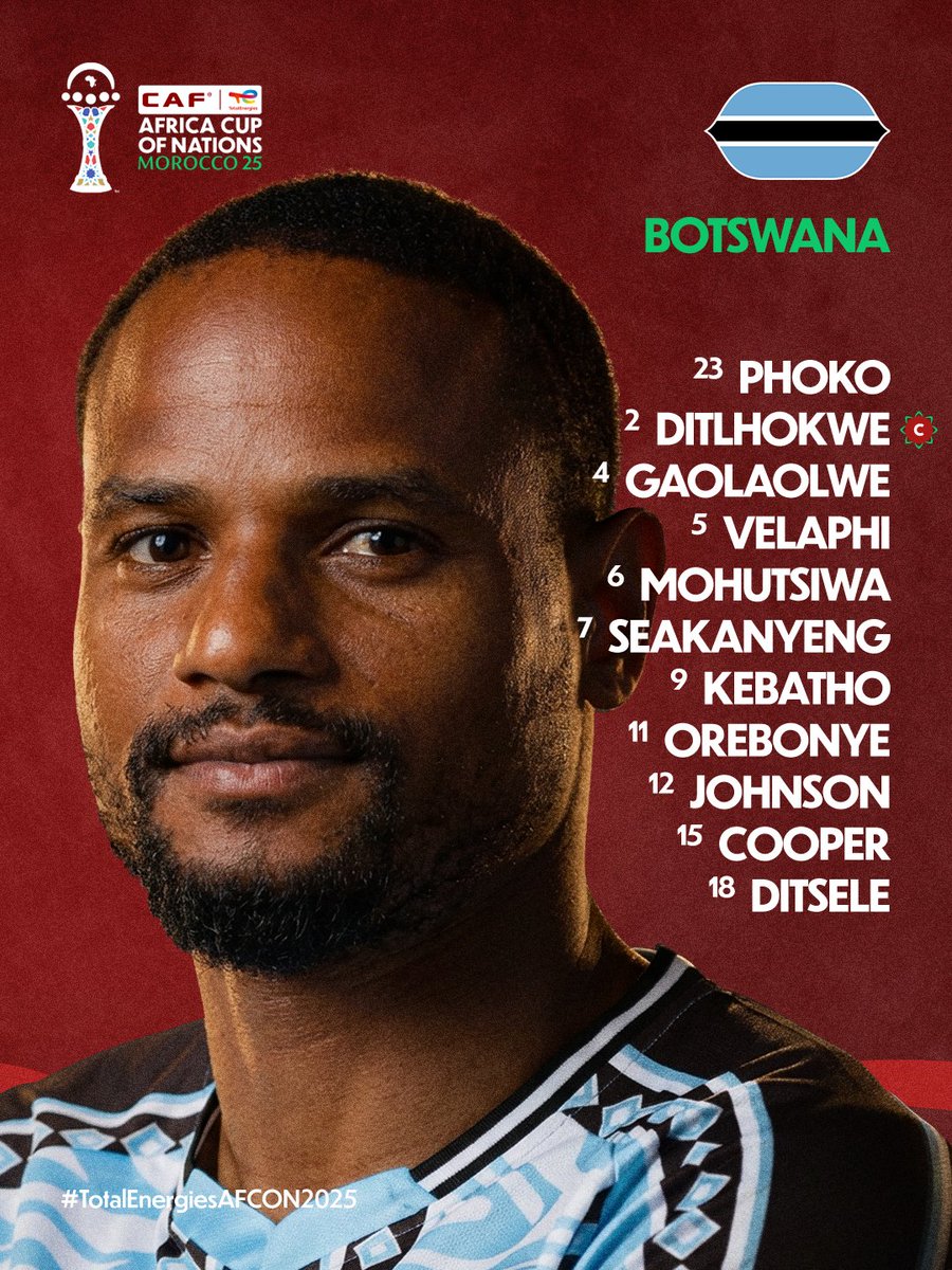 CAF_Online's tweet image. 𝗟𝗜𝗡𝗘-𝗨𝗣𝗦 📋

The Lions and the Zebras face to face with this starting XI 👇

#TotalEnergiesAFCON2025