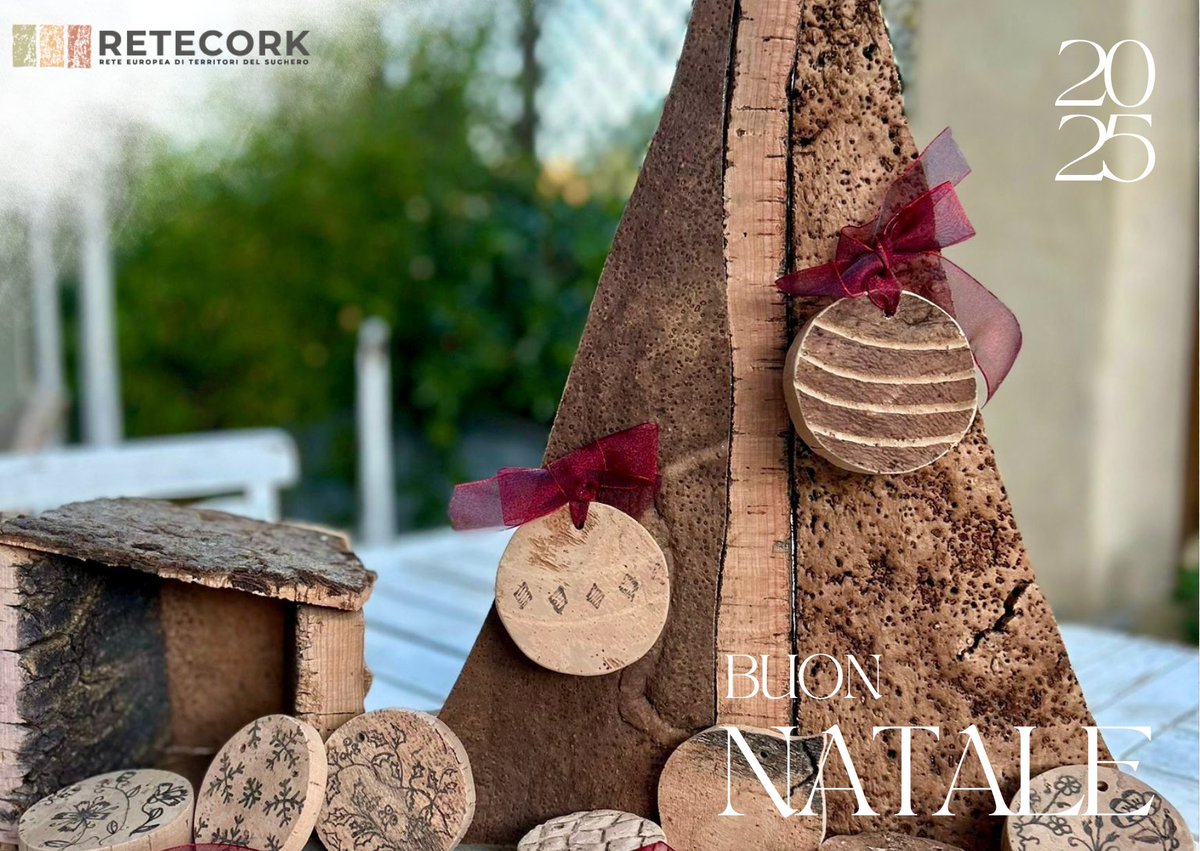 RETECORK's tweet image. ¡RETECORK y todo su equipo os desea unas felices fiestas! Gracias por acompañarnos en este camino 🗺️

📸 @cordesuro ¡Gracias por esta foto de un trabajo artesano con corcho 😉!

#corcho #territorioscorcheros #felicesfiestas #artesaniacorchera