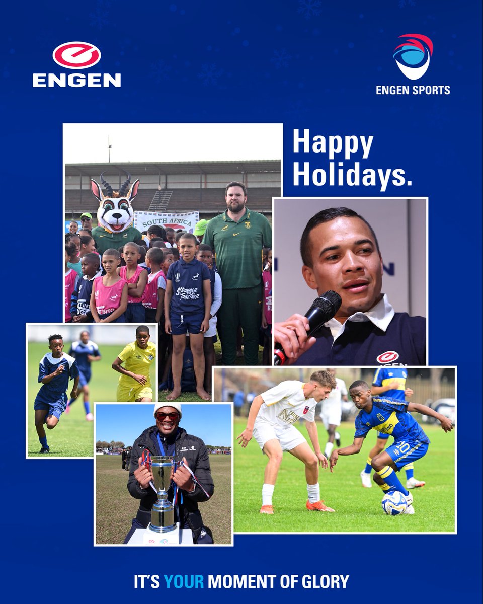From our Engen Ambassadors, the Future Rugby Heroes and Future Diski Legends, thank you for being part of our 2025 journey. 🙌​

Keep shining, keep playing, and keep fuelling your dreams. 🌍⚽🏉​ Happy Holidays, Mzansi!