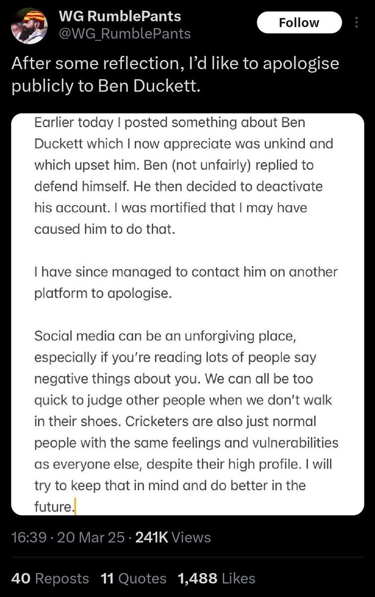 Well, you certainly have form you utter bell-end. One of the worst cricket accounts on here.