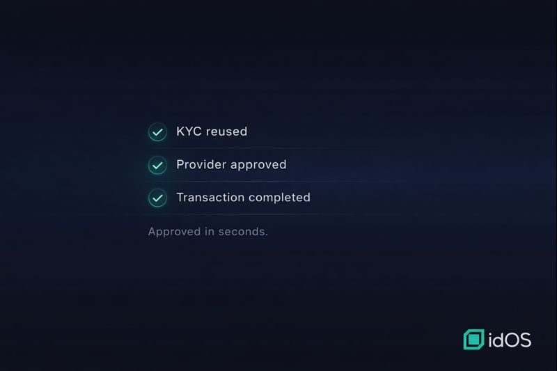 You didn't upload documents.
You didn't fill out forms again.
You didn't wait for days.

And yet:
✔️ Approved
✔️ On-ramp
✔️ Off-ramp

That's not "nice UX."
It's well-designed infrastructure.

<a href="/idOS_network/">idOS</a> doesn't speed up processes.
It eliminates friction that should never have