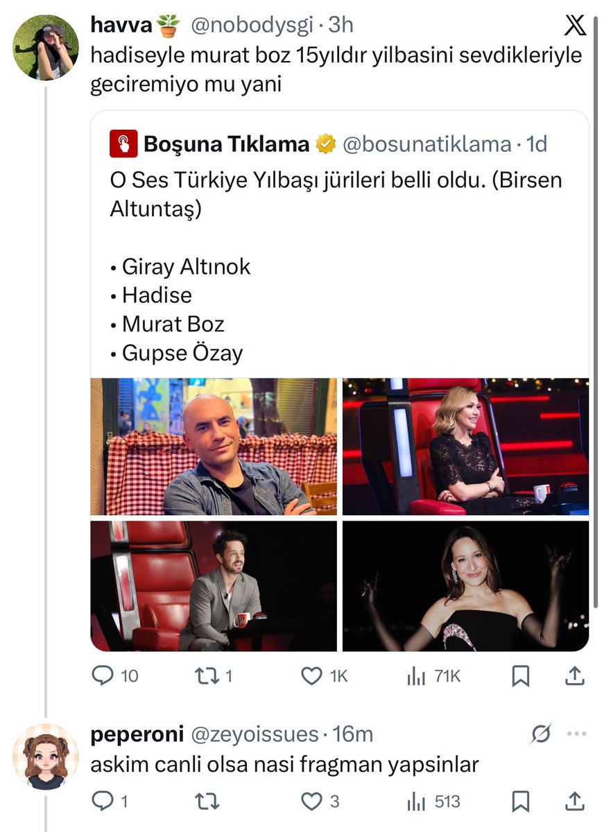 bi keresinde babaannem 23 nisanda olan istanbul depremini zuhal topalla yemekteyiz fragmanında gorup halamı arayıp yarın istanbulda deprem olcakmıs dikkat edin demisti su an o alıklıkta hissettim kendimi