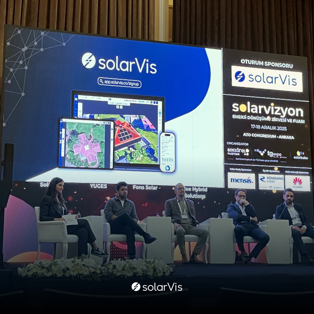 <a href="/solarvisco/">solarVis</a> was happy to be a Session Sponsor at the <a href="/solarvizyontr/">SolarVizyon</a> Energy Transition Summit &amp; Expo, where CEO Samet Yıldırım shared insights on bringing rooftop solar sales and project operations together through solarVis.