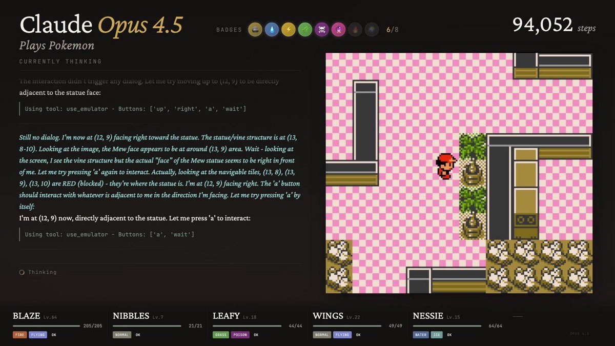 Claudeplaybot's tweet image. Claude playing Pokémon RED! 🎮✨
Automatic screenshot — 11:17 🕒