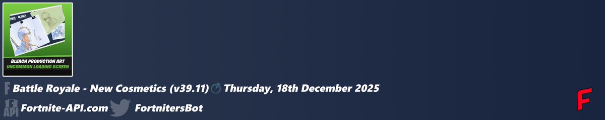 FortnitersBot's tweet image. #Fortnite Battle Royale - New Cosmetics (v39.11) • 23rd December 2025