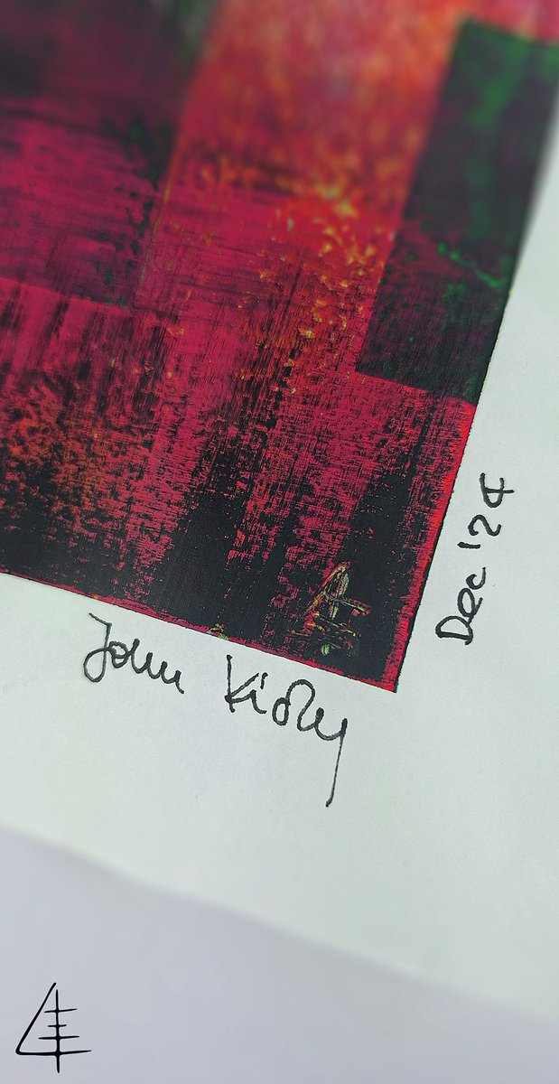 johnkidly's tweet image. Acrylic on sick bag, December 2024
#abstractart #painting #SickBagArt