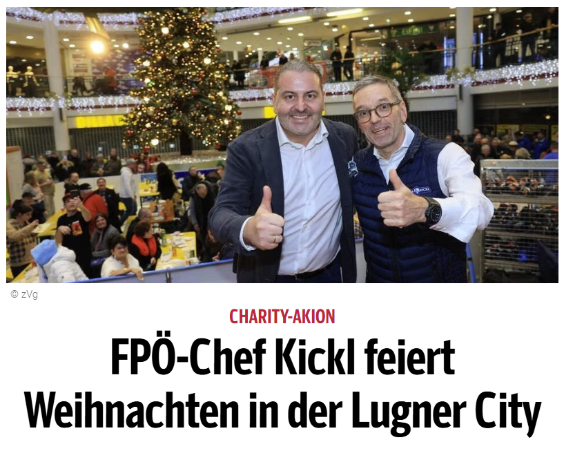 OE_Markus's tweet photo. Würden #Stocker oder #Babler das auch jemals tun?
🎄 Morgen, 24. Dezember, 15-18 Uhr
🇦🇹 #LugnerCity - 1150 Wien
🍽️ Gratis Fleischlaberl, Gulasch und Suppe
#FPOE #Kickl @LeoLugner @FPOE_TV 
https://t.co/G3t6LVPvsb https://t.co/yd0Rwd0bxr