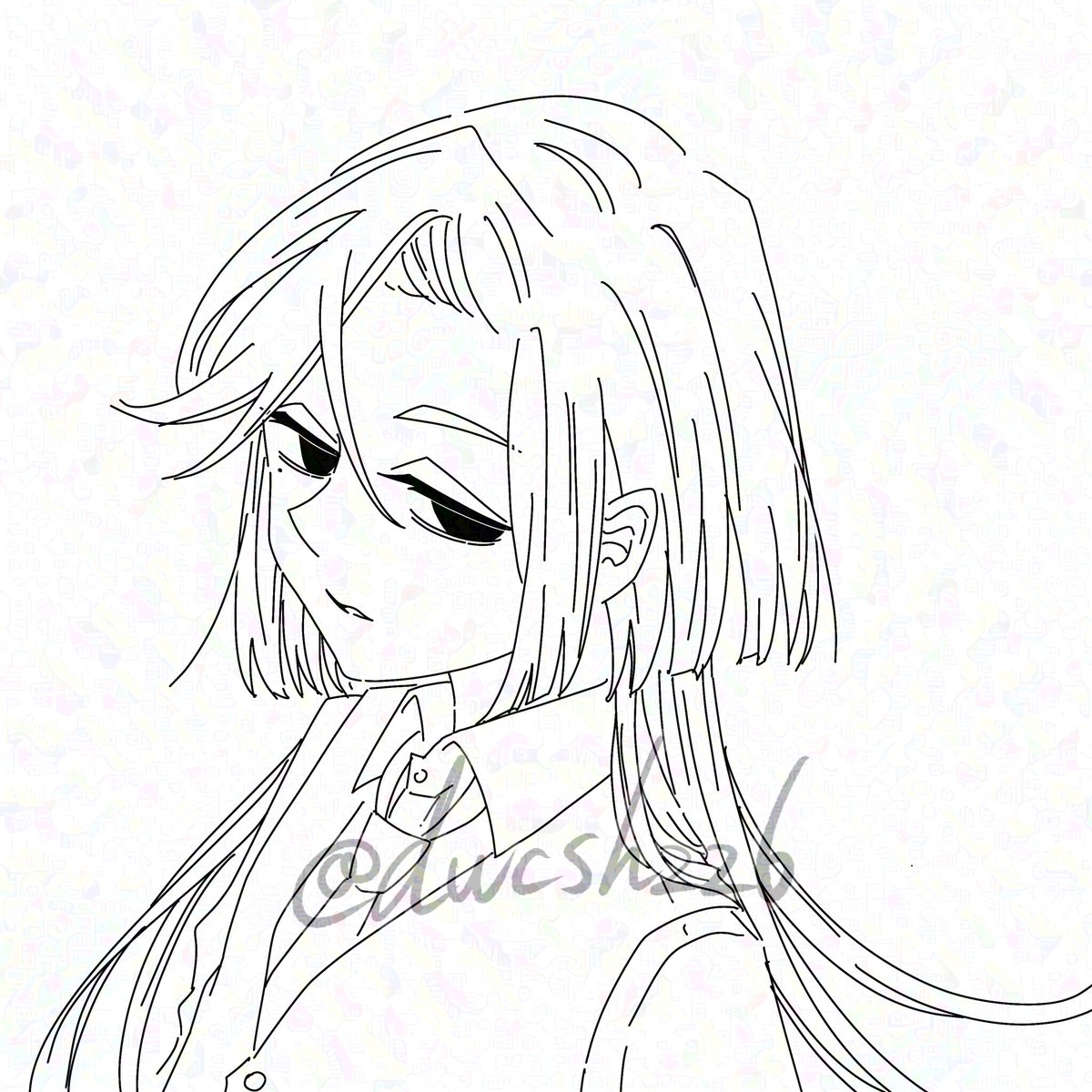 最近アオリ顔ばっか描いてたので