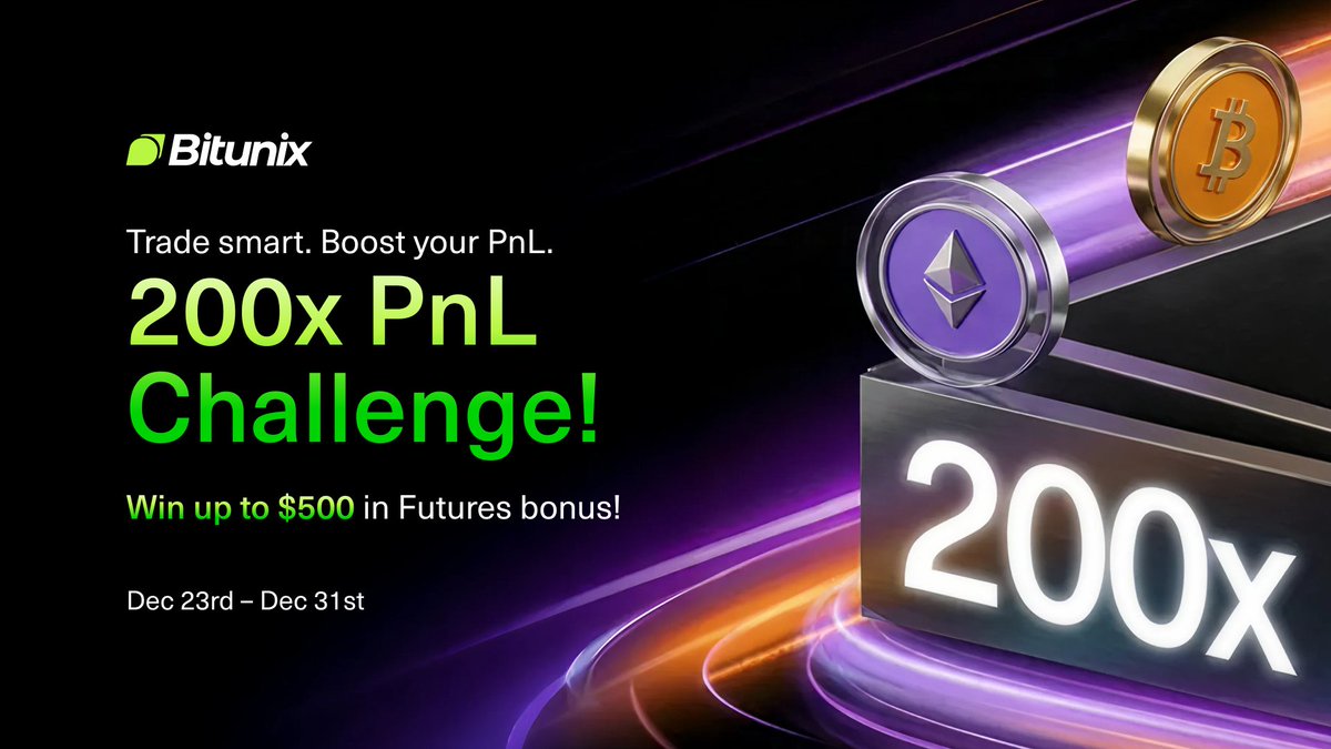 🚀 Bitunix 200x Leverage PnL Campaign is LIVE Trade $BTC & $ETH Perps with  up to 200x leverage and join our PnL challenge. 🔥 Why join? • Any  profitable PnL is eligible •