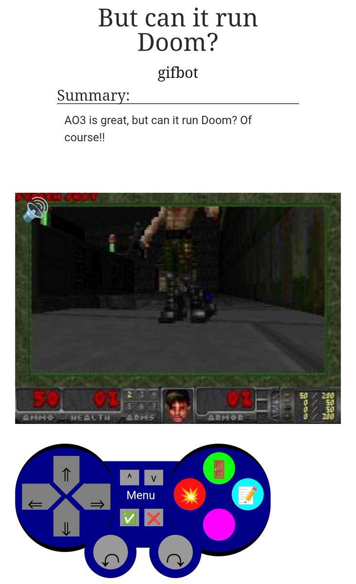 jukoist's tweet image. Btw to everyone surprised by how much you can code on your ao3 fics: it can run doom.

archiveofourown.org/works/31295183