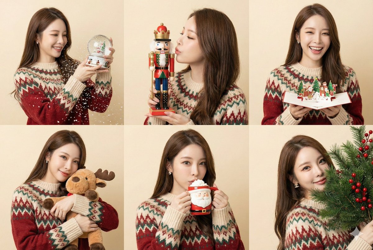 Festive Whimsy: A Fair-Isle Christmas Collage