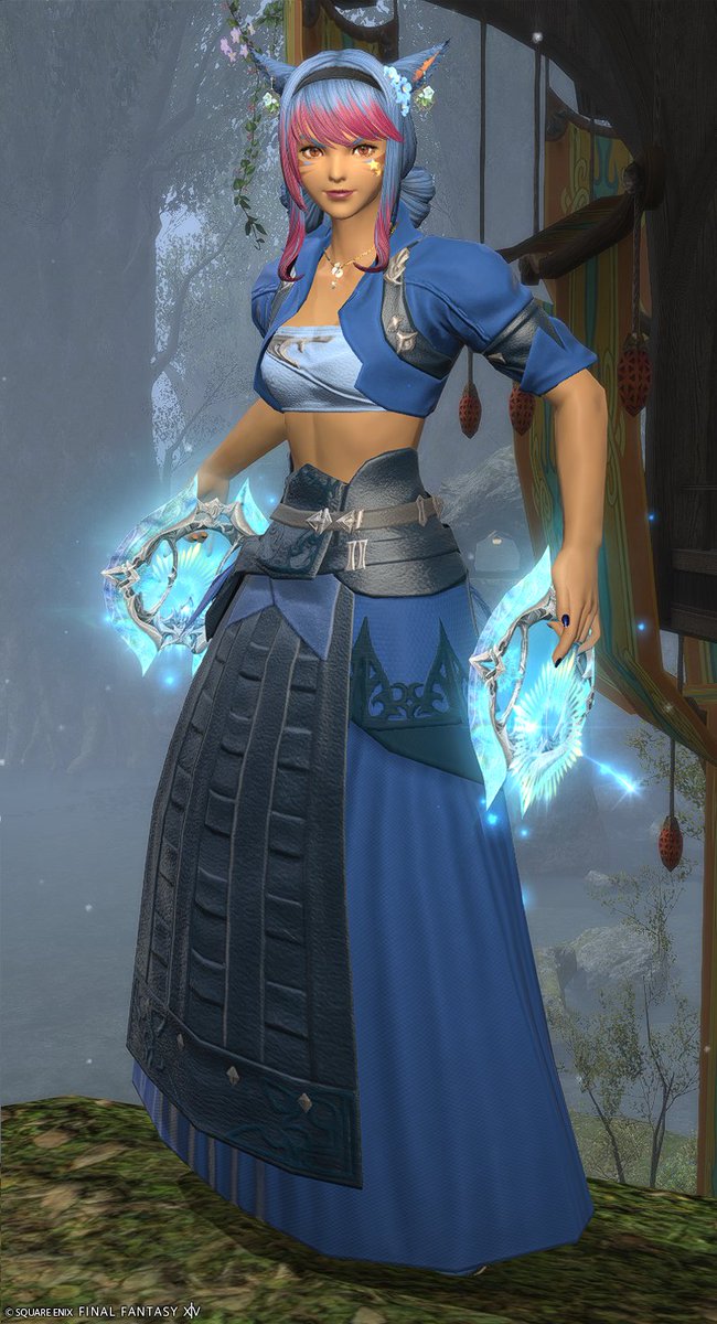 SrinityFF's tweet image. Went to the scrips vendor yesterday and spent a solid hour trying to decide what to buy with D'azri's limited scrips. Ended up with a mining top, goldsmith bottoms, and an armorer top that I mixed into some new glams.
#miqote #FFXIV #EorzeaPhotos