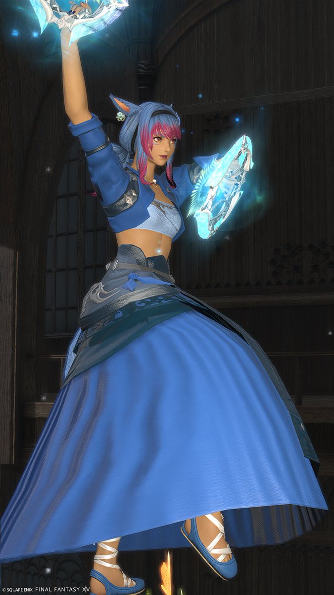 SrinityFF's tweet image. Went to the scrips vendor yesterday and spent a solid hour trying to decide what to buy with D'azri's limited scrips. Ended up with a mining top, goldsmith bottoms, and an armorer top that I mixed into some new glams.
#miqote #FFXIV #EorzeaPhotos