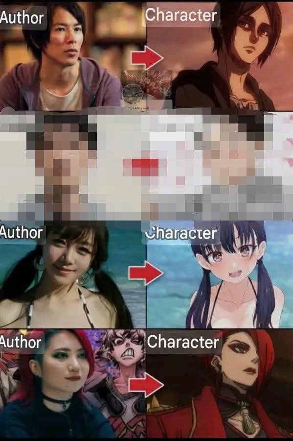 TopGyaru's tweet image. Authors and their self inserts