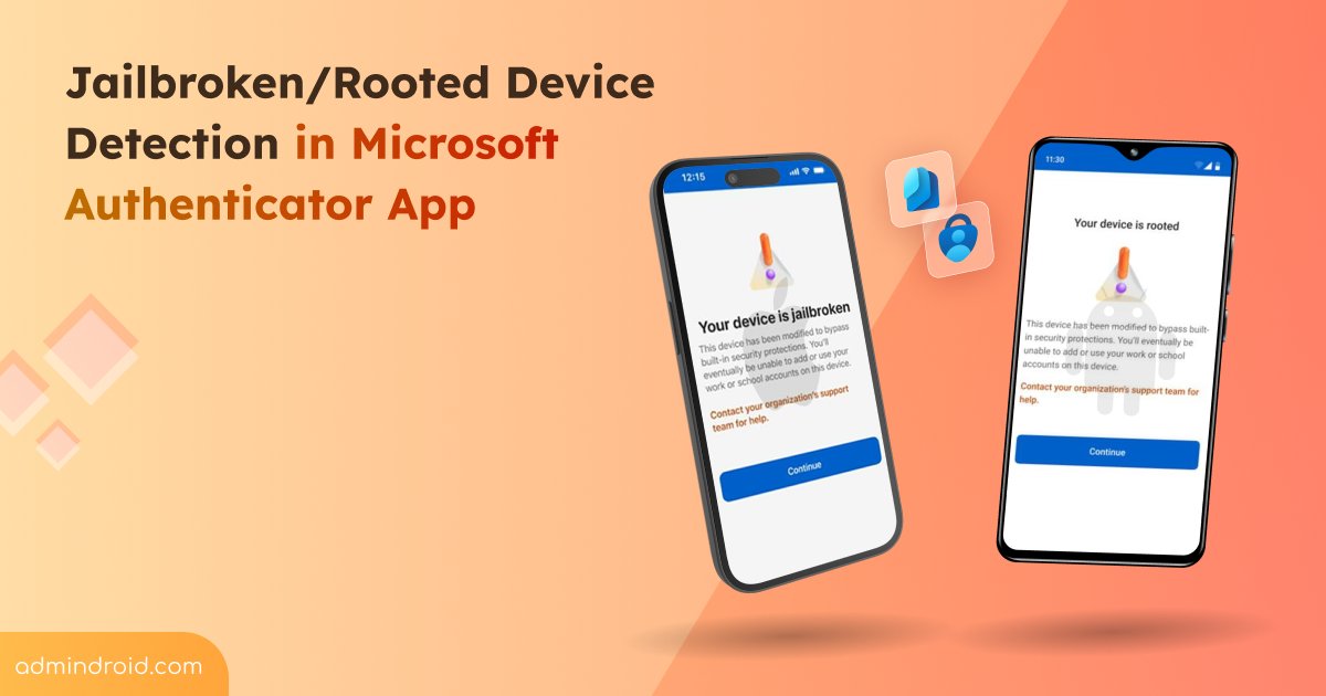 AdmiinDroid's tweet photo. 🚨 Update Alert: #Microsoft is adding jailbroken/rooted device detection for #EntraCredentials in #MicrosoftAuthenticator! This secure-by-default feature improves MFA security by blocking approvals from such devices.

Learn more here: https://t.co/NxmsEB3kfh

#AdminDroid https://t.co/of02IS6idM