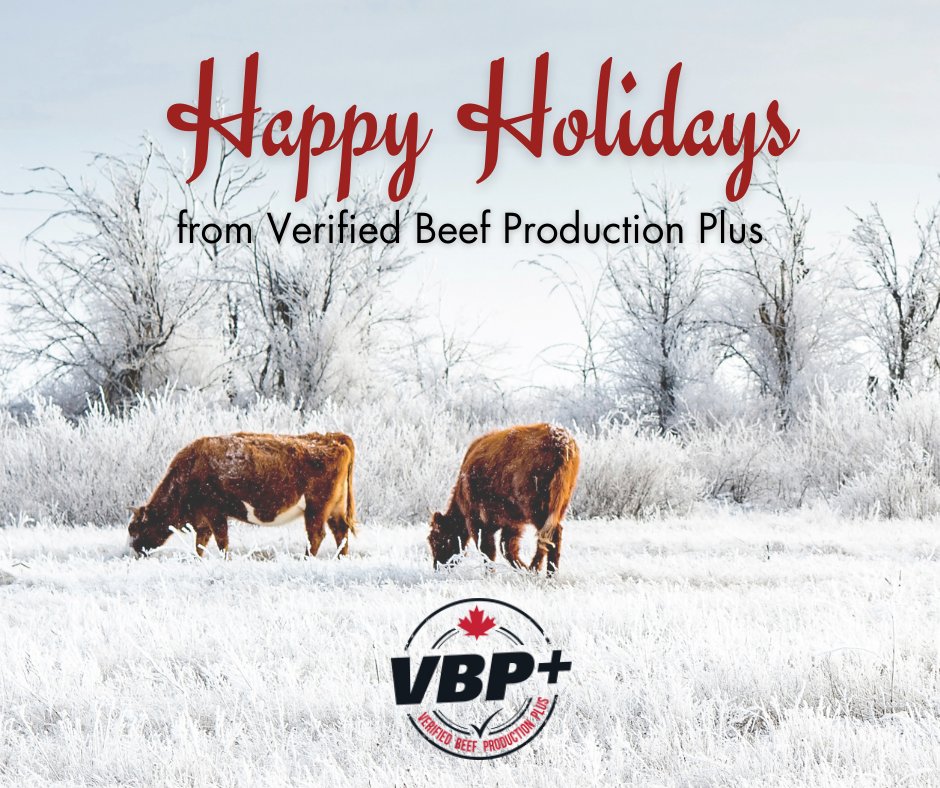 Merry Christmas and happy new year from all of us at Verified Beef Production Plus!