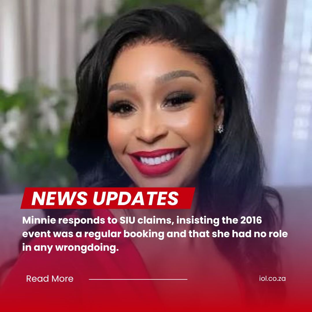 SaturdayStar's tweet image. Minnie responds to SIU claims, insisting the 2016 event was a regular booking and that she had no role in any wrongdoing.

#MinnieDlamini #SIU #clarification #wrongdoing