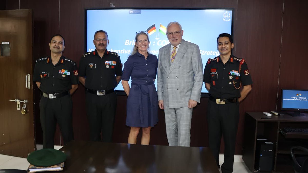 HQ_IDS_India's tweet image. CDM Secunderabad, #CDM hosted Prof Sven Bernhard Gareis and Dr (Prof) Maren Tomforde from  Bundeswehr Command and Staff College, Hamburg, #Germany, strengthening #IndiaGermany defence ties 

The visit fostered professional exchange and collaboration between the two premier…