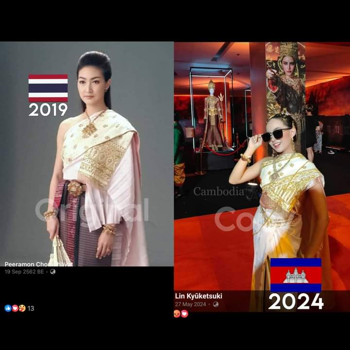 migphonnx's tweet photo. Why Cambodia Claims Thai Culture (Cultural Overlap & Modern Factors):

1. Historical Siamese Dominance: After the Angkor era, Siam (Thailand) ruled Cambodia for centuries, heavily influencing Khmer culture, language, and daily life.

2. Popular Thai TV Dramas: Extensive watching of Thai dramas and media has led many Cambodians to mimic Thai clothing and tastes.

3. Post-Khmer Rouge Insecurity: Decades of war and the Khmer Rouge regime caused cultural loss, leading some to claim elements of successful neighboring cultures (like Thai) to rebuild national identity and boost confidence.

4. Nationalism & Social Media: Some Cambodian narratives, promoted online, falsely portray Thai culture as stolen from a powerful ancient Khmer Empire, fueled by propaganda and nationalistic fervor. 

Cambodia is not the victim.
#TruthFromThailand
#cambodianScam 
#Claimbodia
