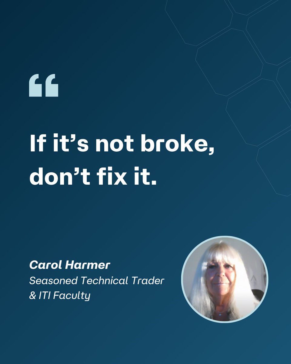 "If it’s not broke, don’t fix it." – Carol Harmer

In trading, restraint is a skill. Learn to trust what works.

📌 Follow <a href="/ITI_TradingEdu/">International Trading Institute</a> for more insights from market professionals.

#TradingMindset #ProTraderTips #ITIMasters