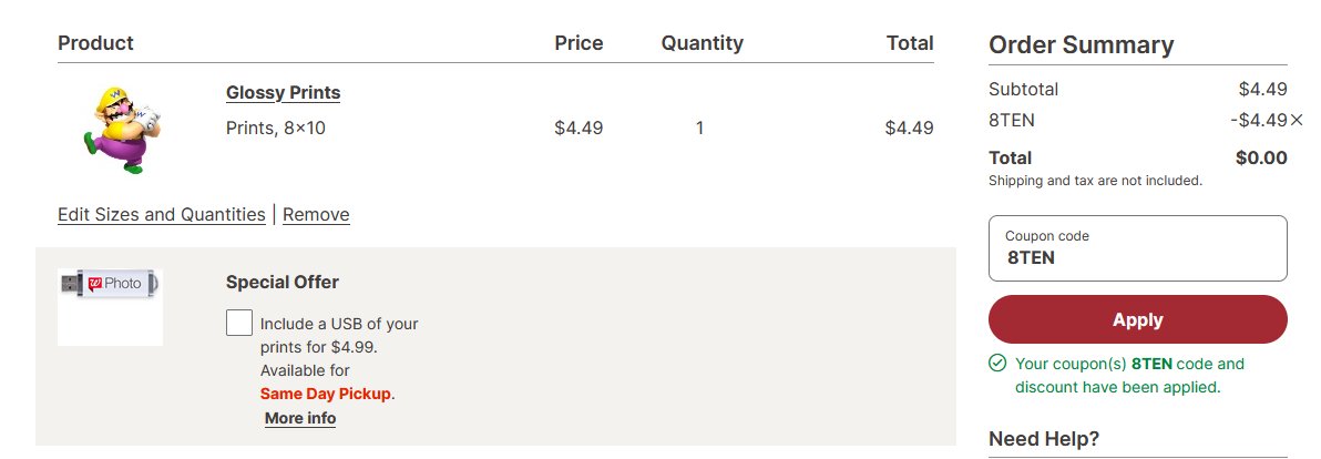 Wario64's tweet image. Free 8x10 print at Walgreens w/ code 8TEN buff.ly/3Bg2p5y