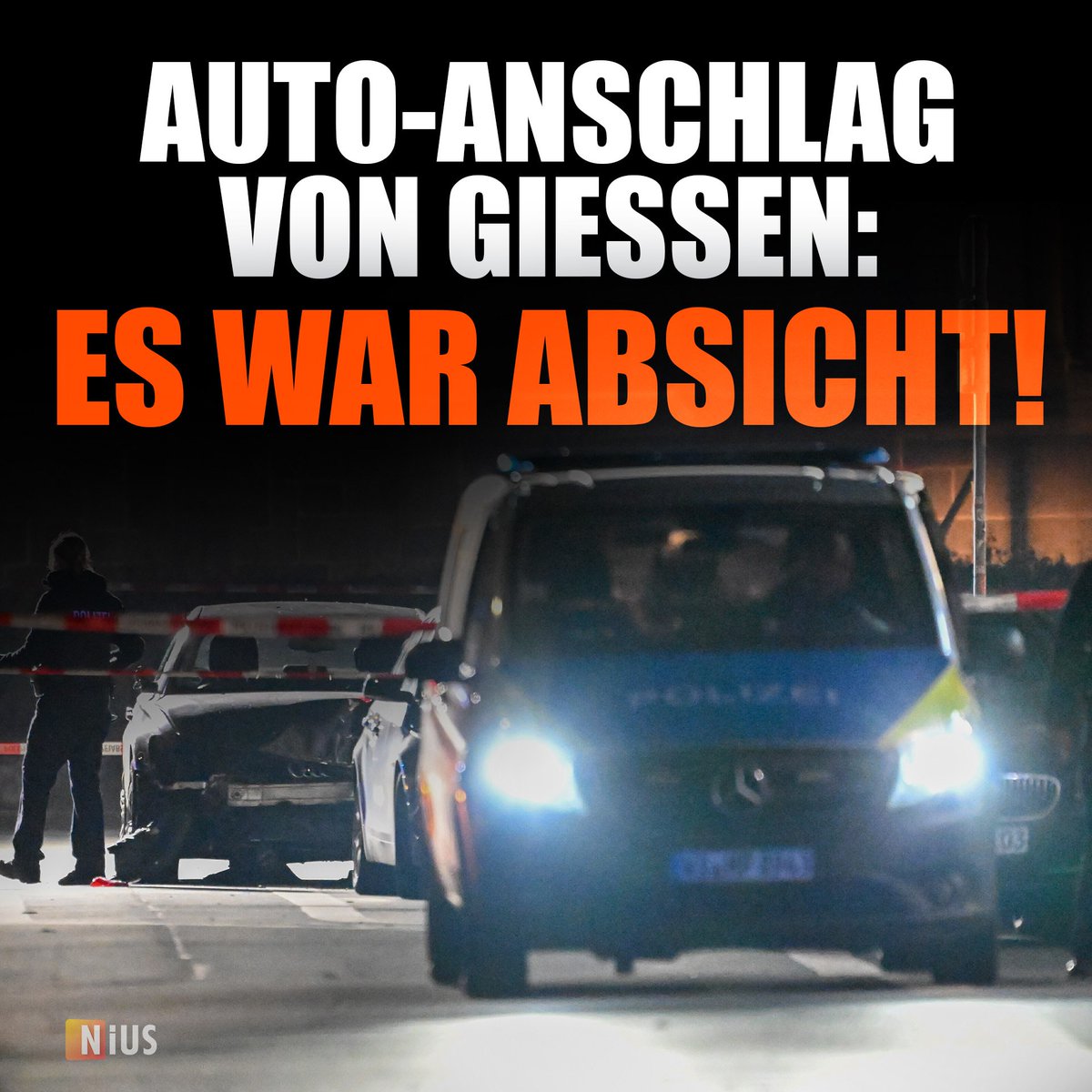 erdbeerbuegler's tweet photo. Auto-Anschlag von Gießen: Es war Absicht!

Nach dem Auto-Anschlag Geschehen am Montagabend in der Gießener Südanlage gehen die Ermittlungsbehörden inzwischen klar von einer vorsätzlichen Tat aus. Der aserbaidschanische Fahrer eines dunklen Audi A6 soll sein Fahrzeug gezielt als Waffe eingesetzt haben

Hier klicken. (https://t.co/0qXyNiLI74) 🤏
