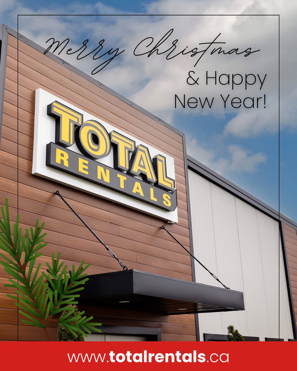 total_rentals's tweet photo. As the year winds down, we want to say a huge THANK YOU to all of our customers for a great year. 

We truly appreciate your trust in Total Rentals and the opportunity to be a part of your projects throughout the year!

We wish you a Merry Christmas and a Happy New Year! https://t.co/tWjkeexgpP