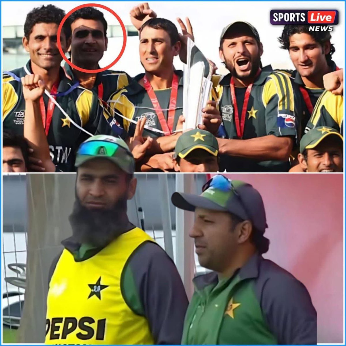 یہ سرفراز احمد کے ساتھ کھڑا ...
مبارک داڑھی والا شخص کوئی عام بندہ نہیں ، یہ 2009 ٹی ٹونٹی ورلڈ کپ جیتنے والی ٹیم کا حصہ تھا ، نام ہے راؤ افتخار احمد ، یہ مسلسل 2 سال سے انڈر 19 ٹیم کا باؤلنگ کوچ ہے ، جس طرح یہ بندہ نوجوان لڑکوں کے ساتھ محنت کر رہا ہے ، وہ قابل تعریف ہے۔۔
راؤ