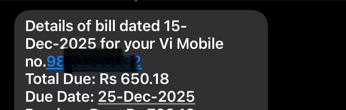 neharajs8's tweet photo. @ViCustomerCare when my due date is 25th dec, then why are you calling &amp; messaging me again &amp; again for payment. This is harrassment
@TRAI https://t.co/C4aYawkoMH
