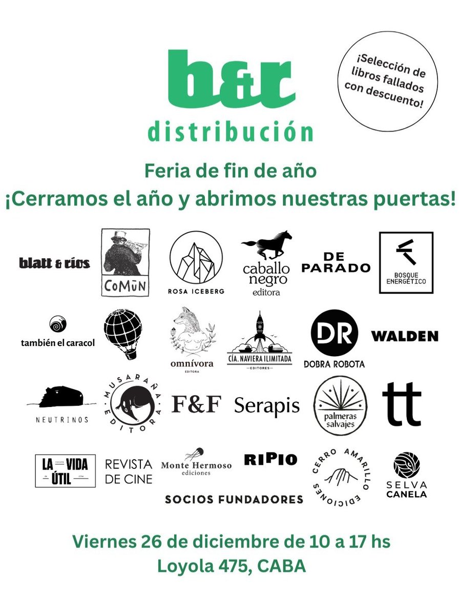 Nos estamos preparando para el viernes 26, a partir de las 10 de la mañana y hasta que las velas no ardan. Gran feria. Libros hermosos, con fallas. Libros perfectos. Grandes precios. ¡Vengan! 
Por favor RT, es necesario que vengan todos.