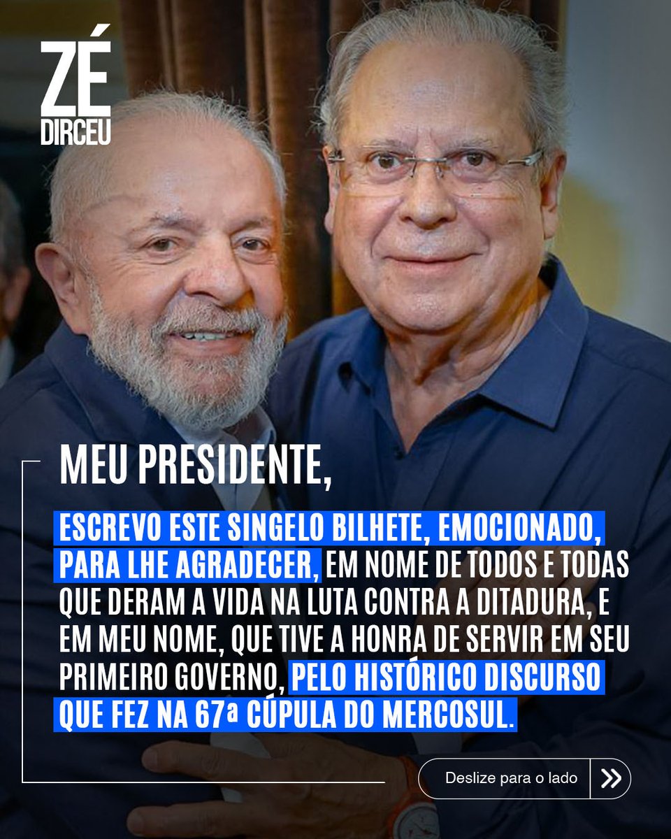 Um discurso que marca gerações, carrega a memória dos que deram a vida na luta contra a ditadura. Na 67ª Cúpula do Mercosul, o presidente Lula expressou a força da história de luta, com a coragem de quem acredita que democracia, soberania e justiça social são conquistas do povo.